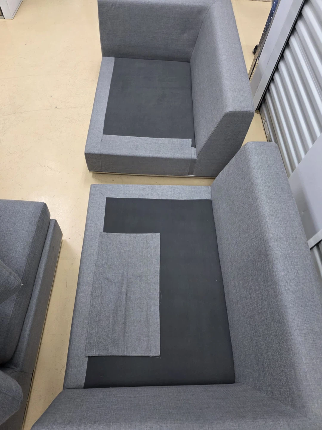 Stractube Grey Sectional Sofa with Pillows - photo 5