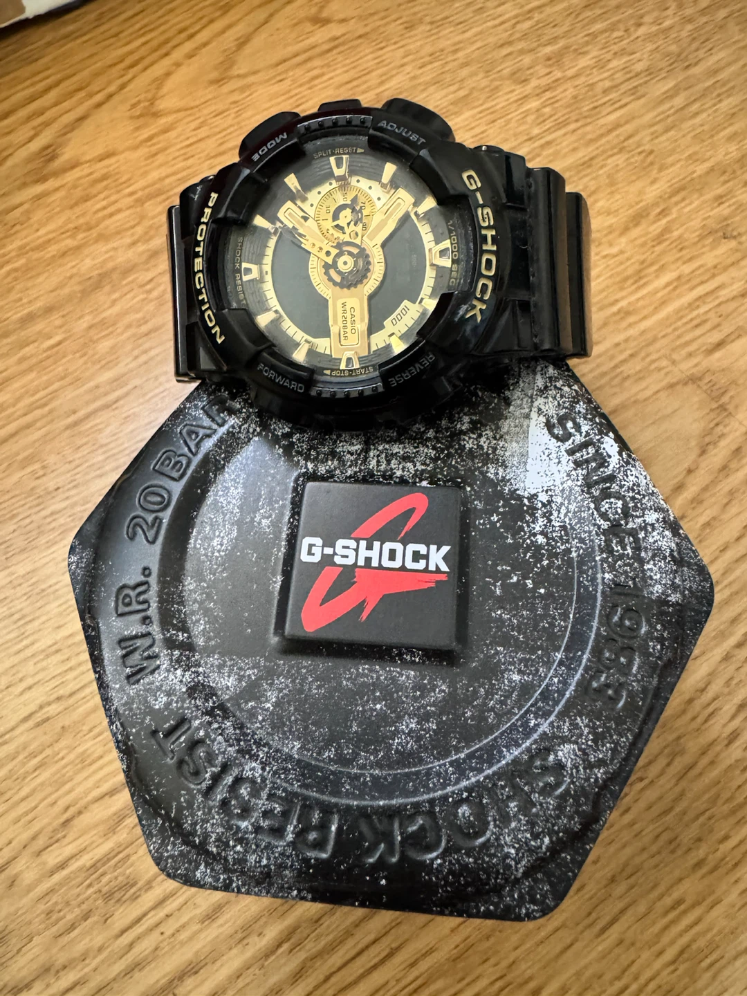 G-Shock Black and Gold Watch