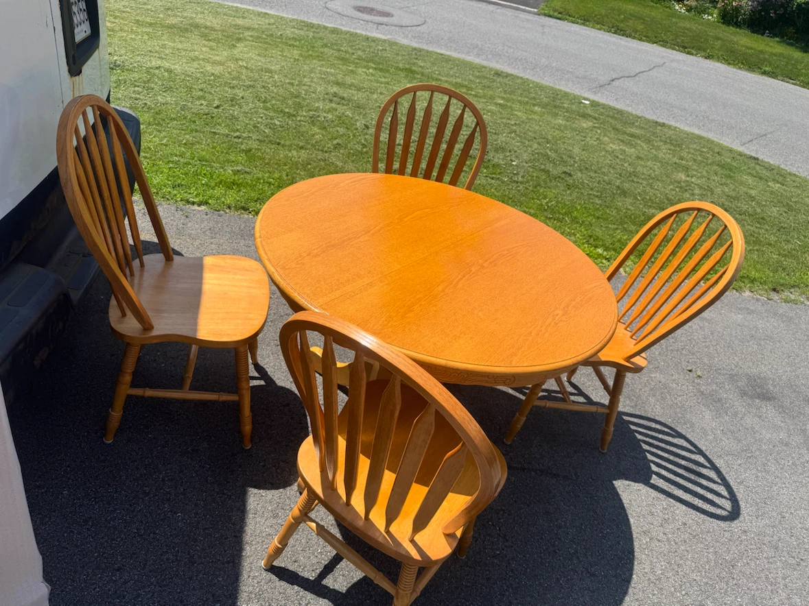 Wooden Dining Set with 4 Chairs - photo 3