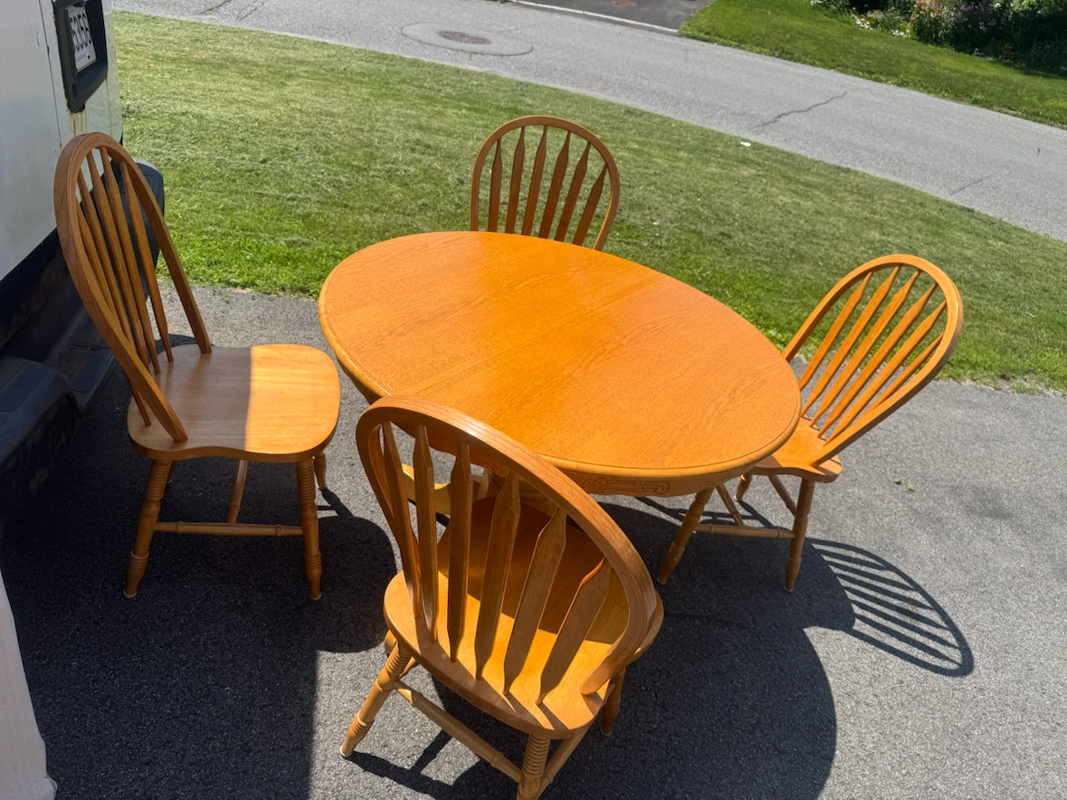 Wooden Dining Set with 4 Chairs - photo 4