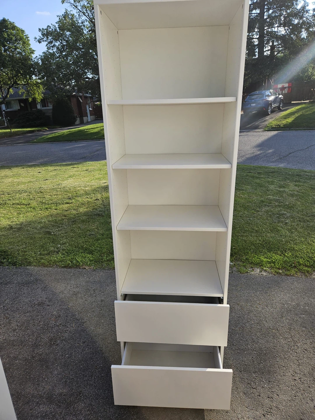 Ikea White Bookshelf with Drawers - photo 2