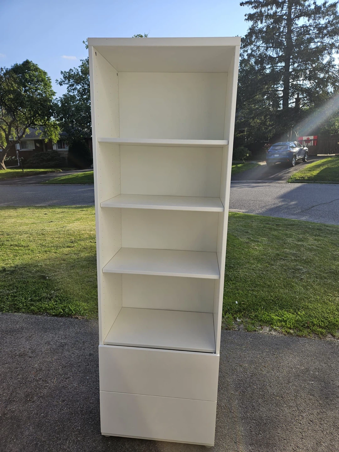 Ikea White Bookshelf with Drawers - photo 3