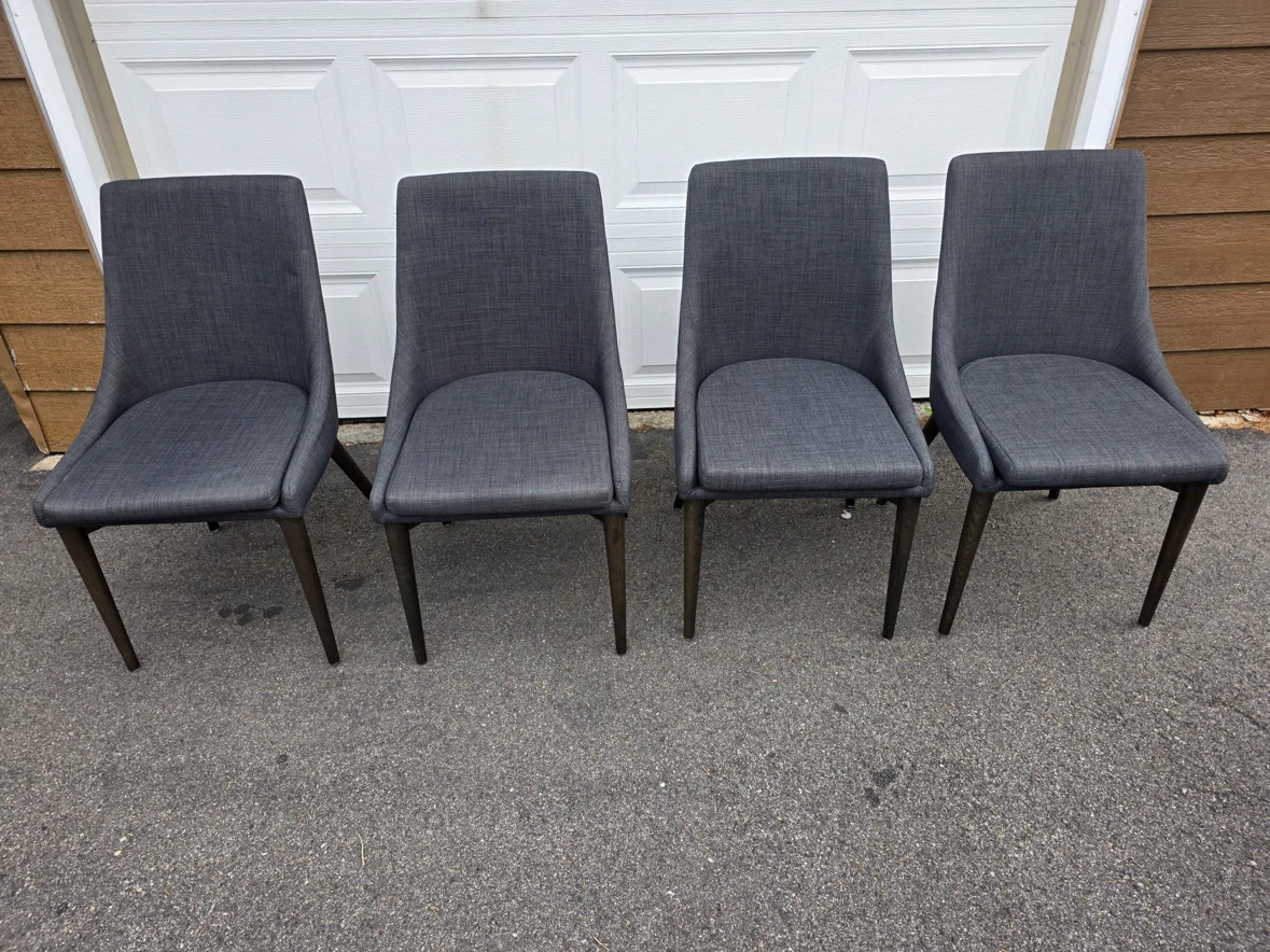 Stractube Set of 4 Dark Grey Dining Chairs - photo 2