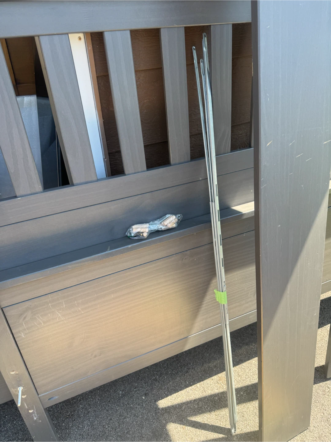 Ikea hemnes king  Grey Wooden Bed Frame