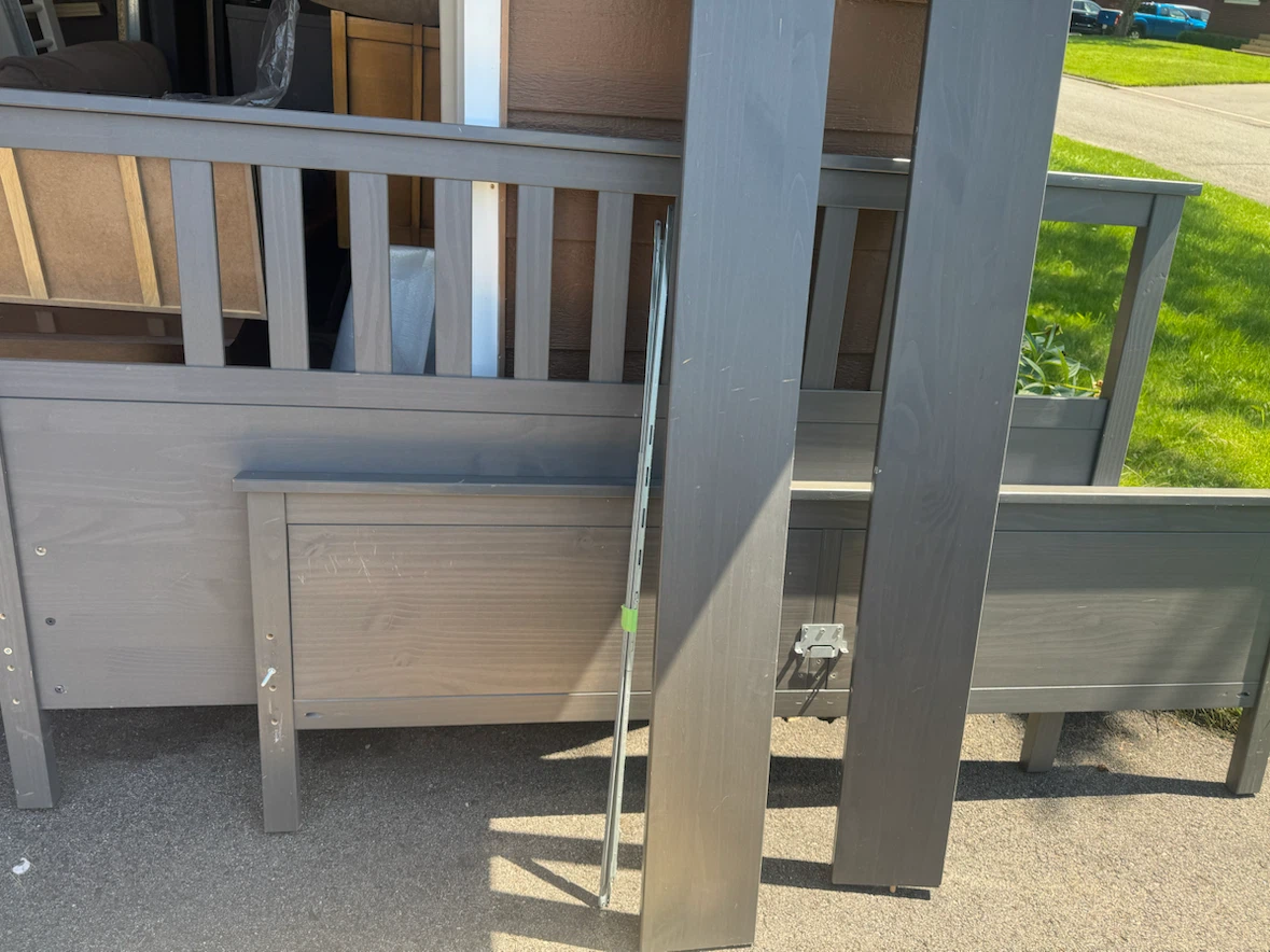 Ikea hemnes king  Grey Wooden Bed Frame - photo 2