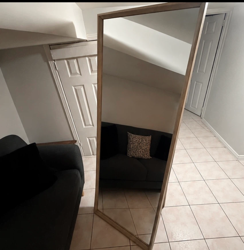 Full Length Standing Mirror with Wooden Frame