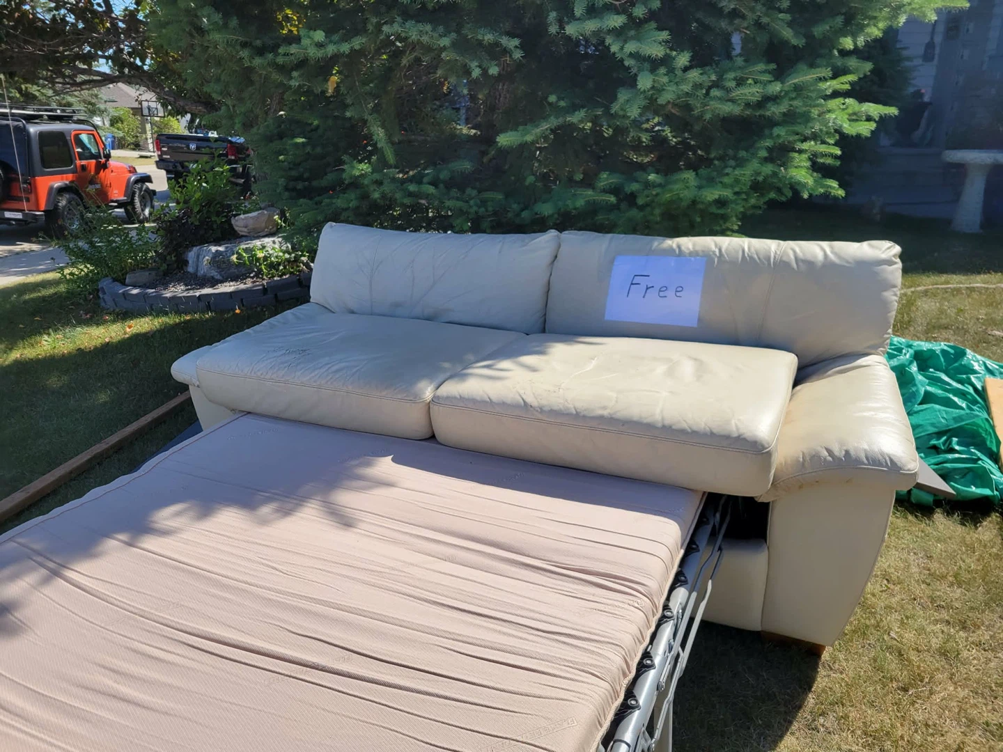 Leather Hide-a-Bed Sofa - photo 2