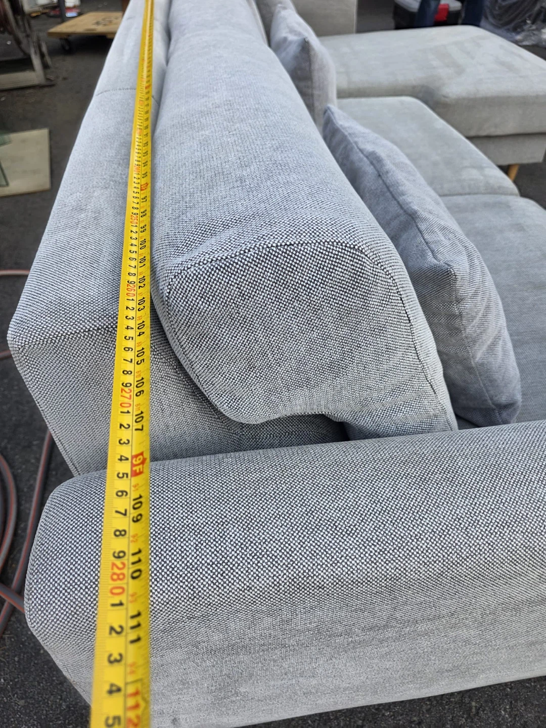Ikea Light Grey Sectional Sofa with Chaise - photo 5