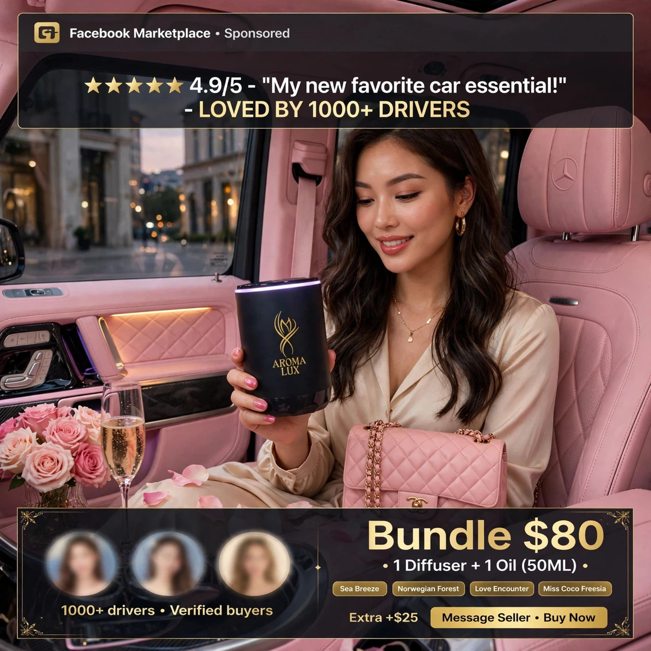 Aroma Lux Smart Car Diffuser Bundle