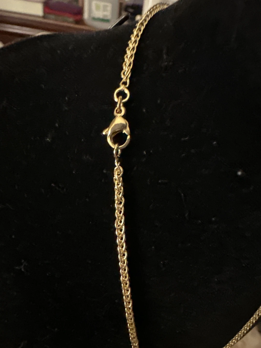 14k Gold laminated Snake Pendant Necklace with Crystals - photo 3