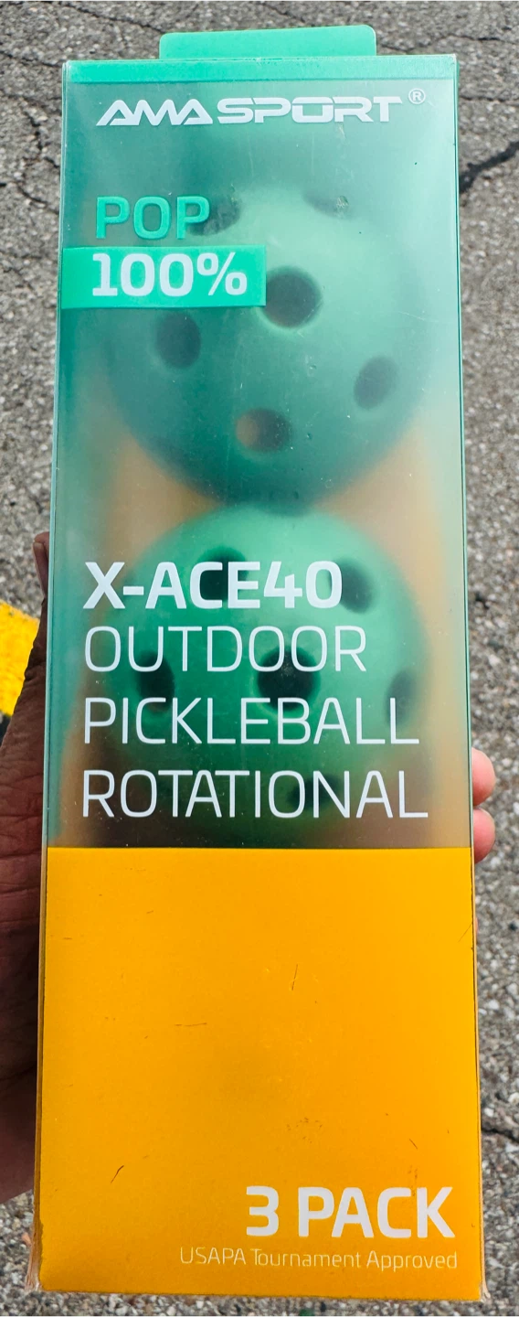 AMASPORT X-ACE 40 Outdoor Pickleballs - 3 Pack