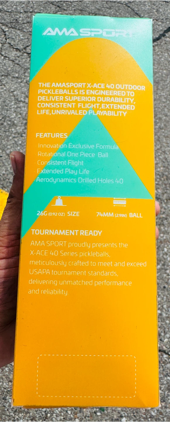 AMASPORT X-ACE 40 Outdoor Pickleballs - 3 Pack - photo 3