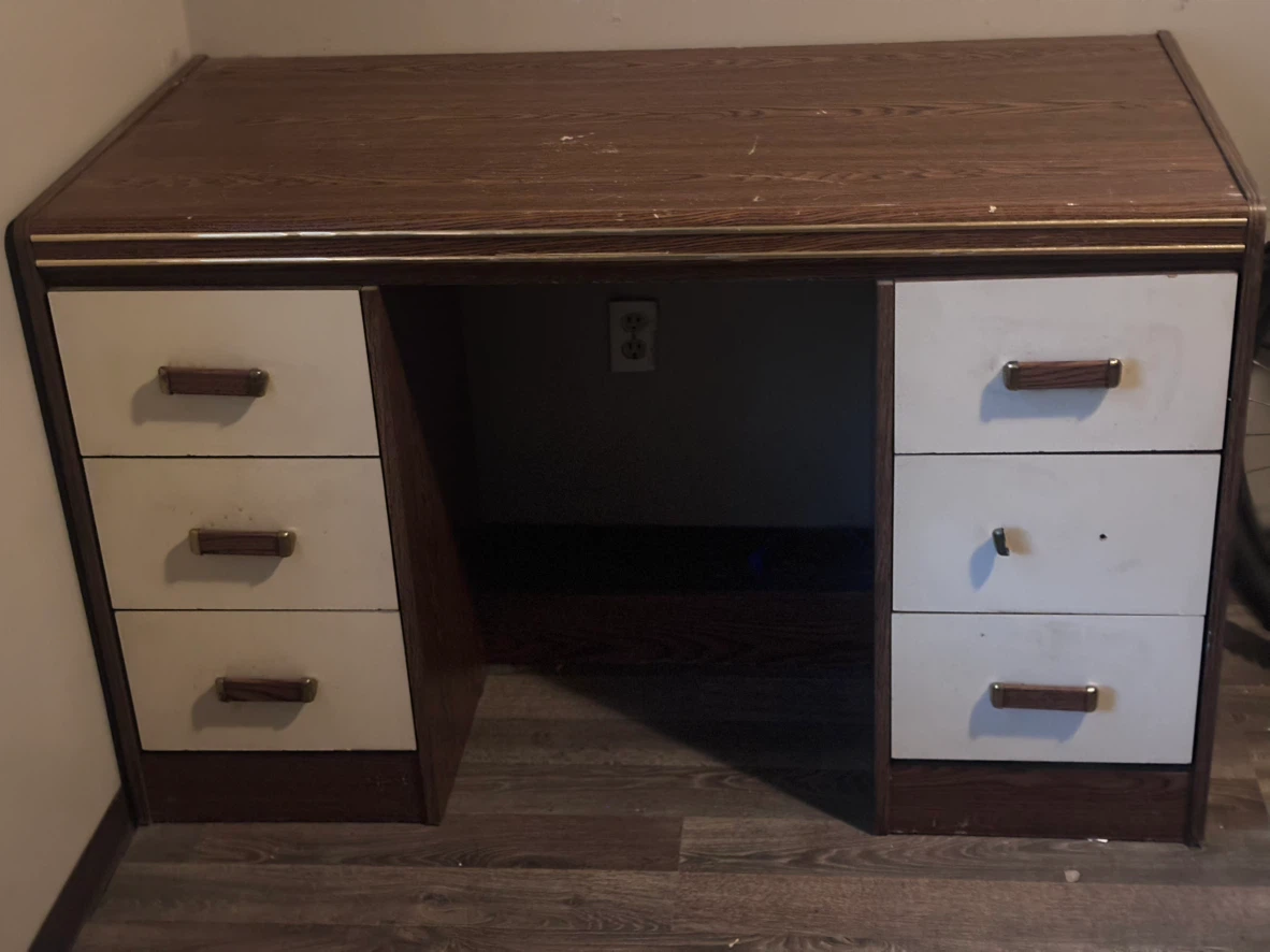 Vintage Vanity Desk with Drawers
