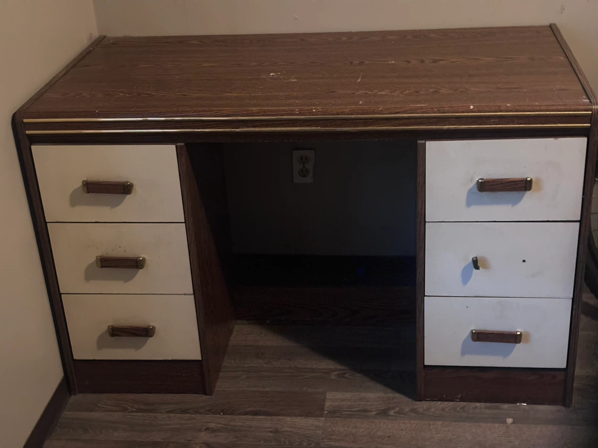 Vintage Vanity Desk with Drawers - photo 2