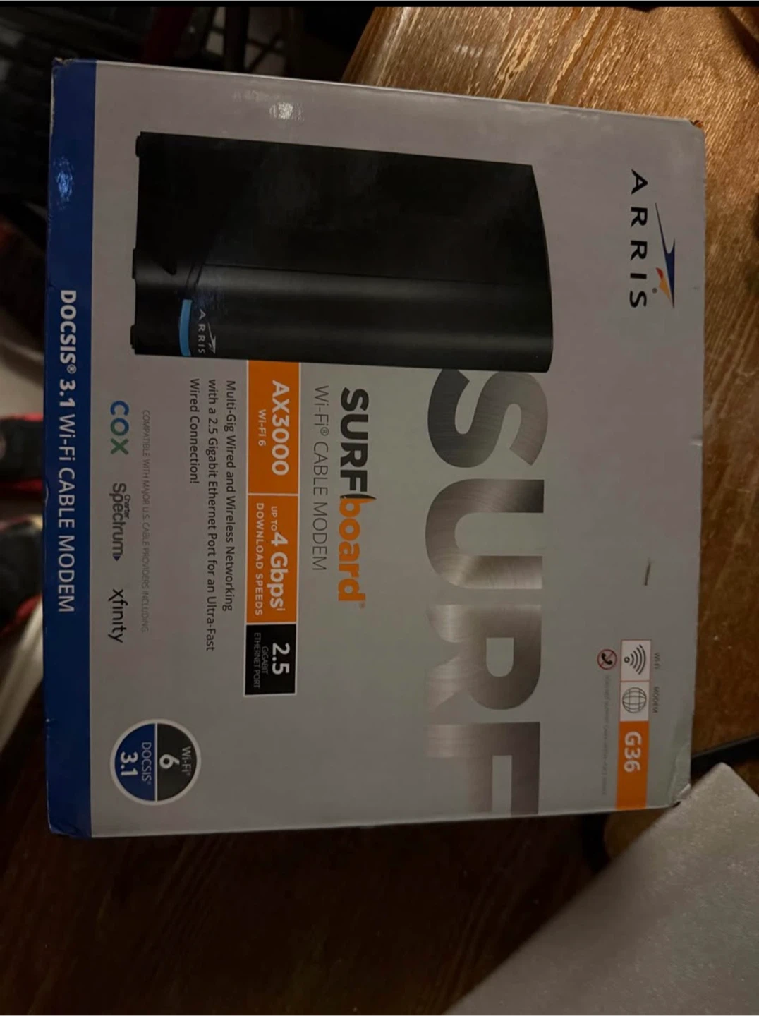 ARRIS SURFboard AX3000 DOCSIS 3.1 Wi-Fi 6 Cable Modem