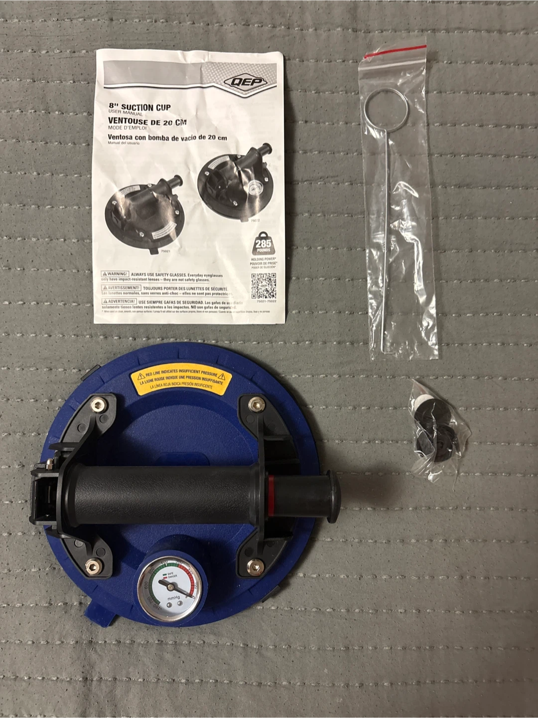 QEP 8" Suction Cup Ventouse de 20 CM Glass Lifter - photo 2