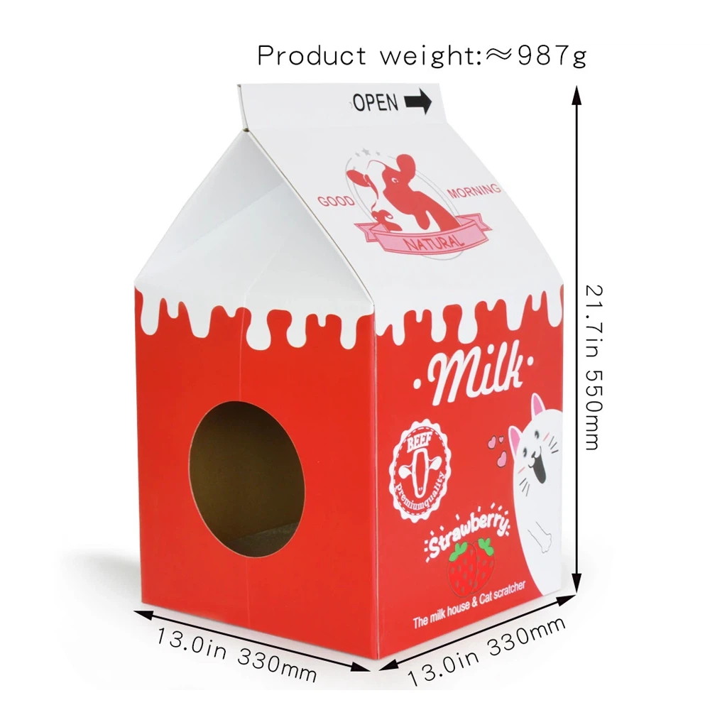 Red Milk House & Cat Scratcher