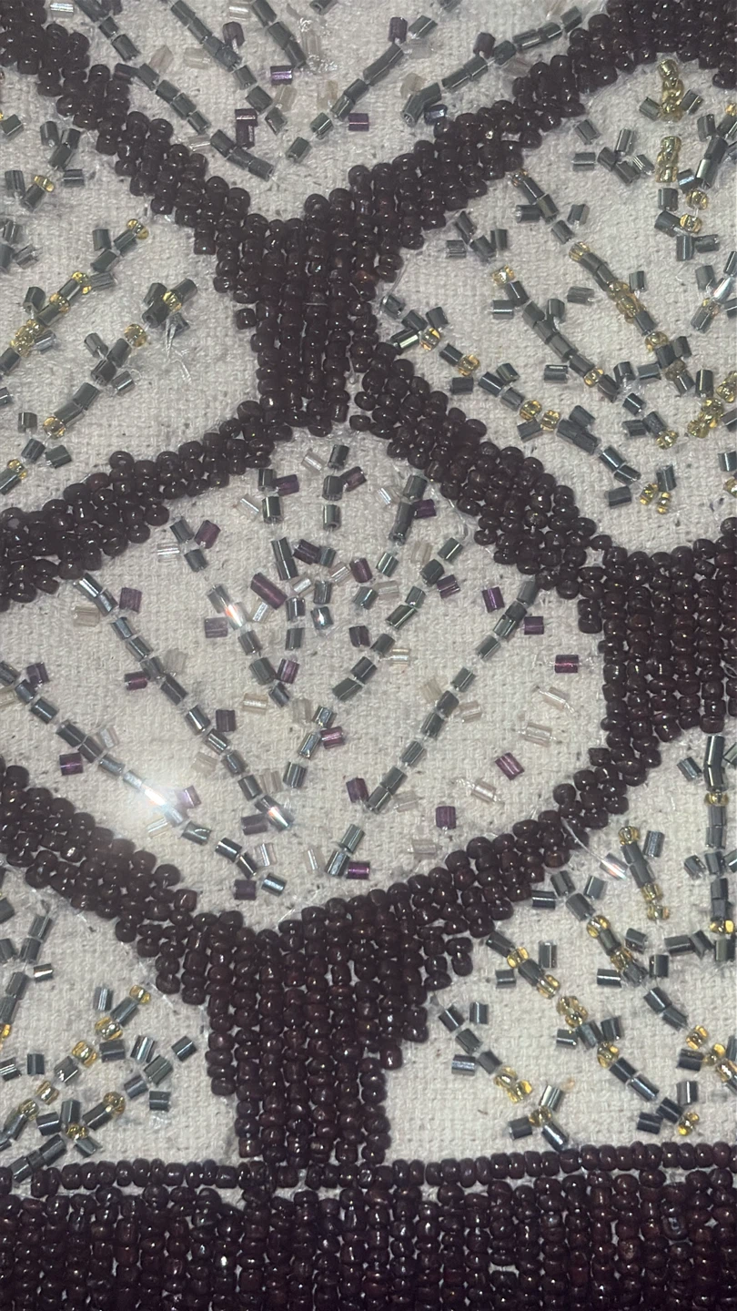 Beaded Handbag with Fan Pattern - photo 3