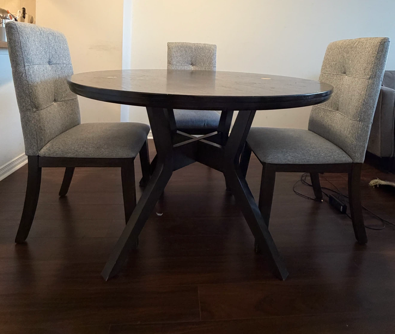 The Brick Round Dining Table with 4 Chairs - photo 2