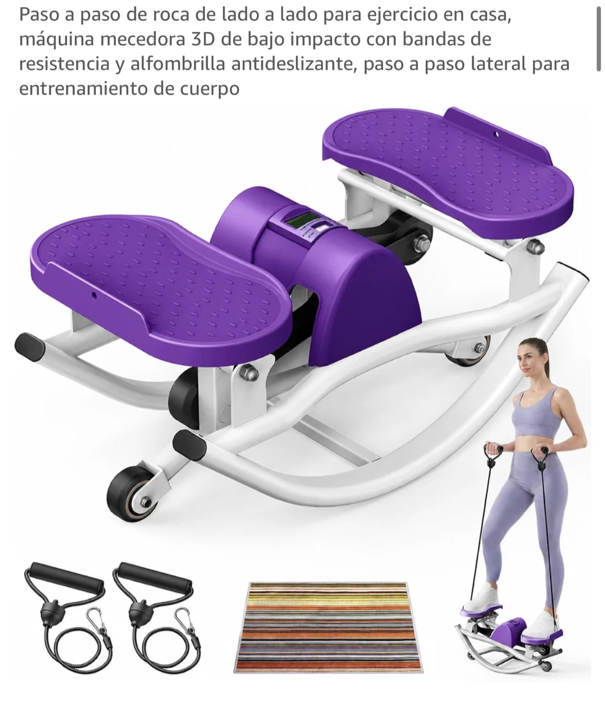 3D Low Impact Stepper with Resistance Bands
