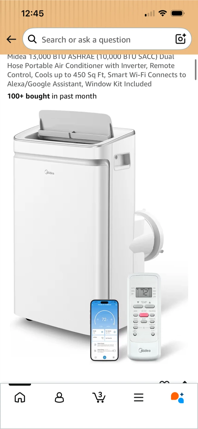 Midea Smart Portable Air Conditioner 10,000 BTU