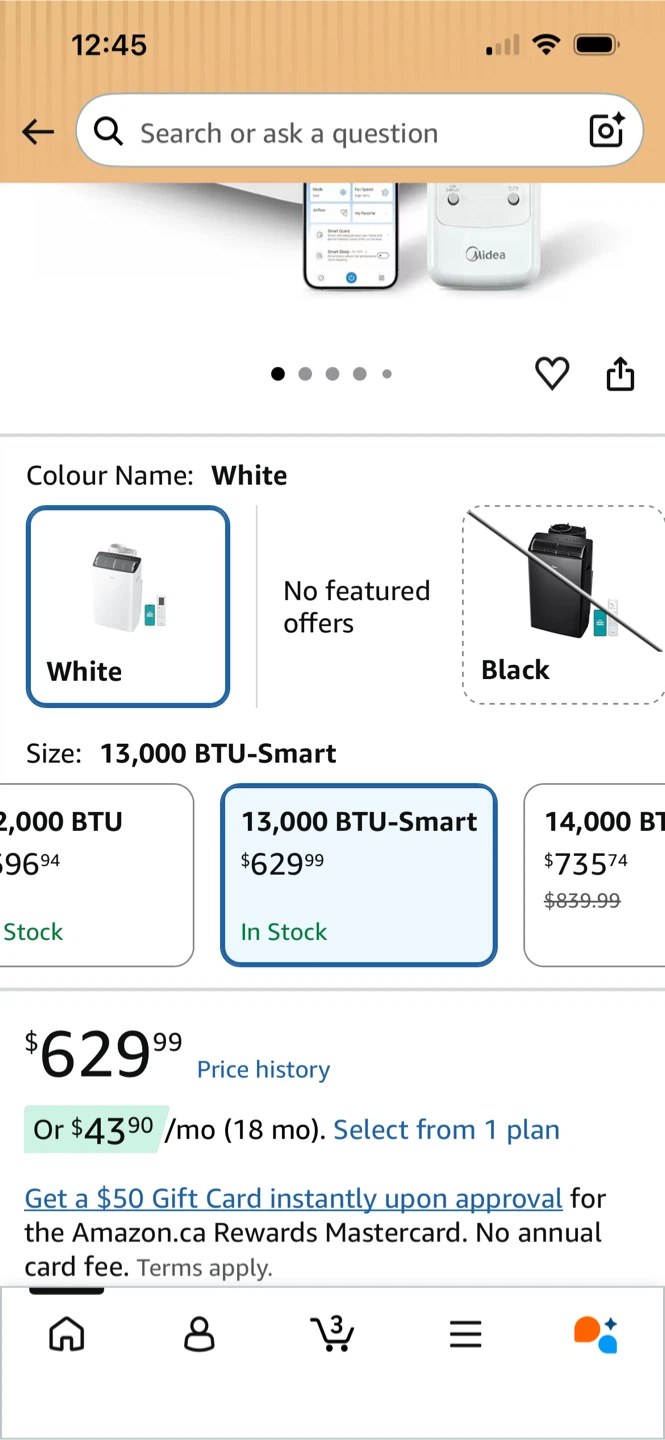 Midea Smart Portable Air Conditioner 10,000 BTU - photo 2