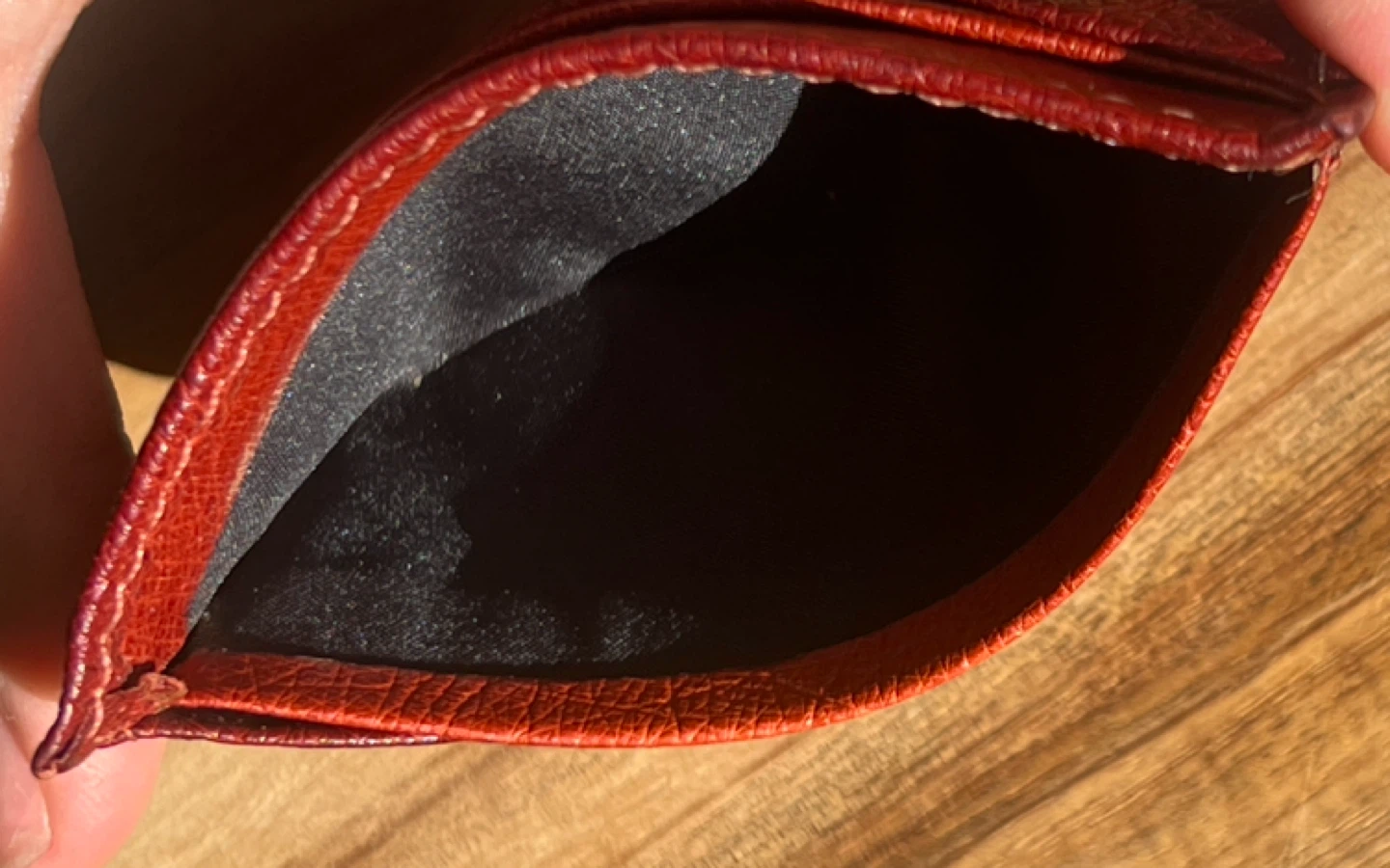 LEONE genuine ostrich leather card holder - photo 3