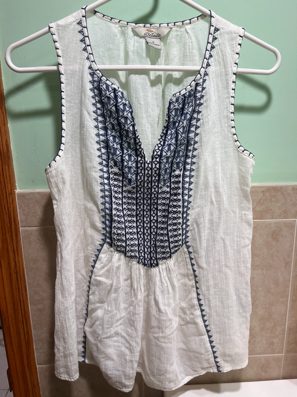 100% cotton gauze top
