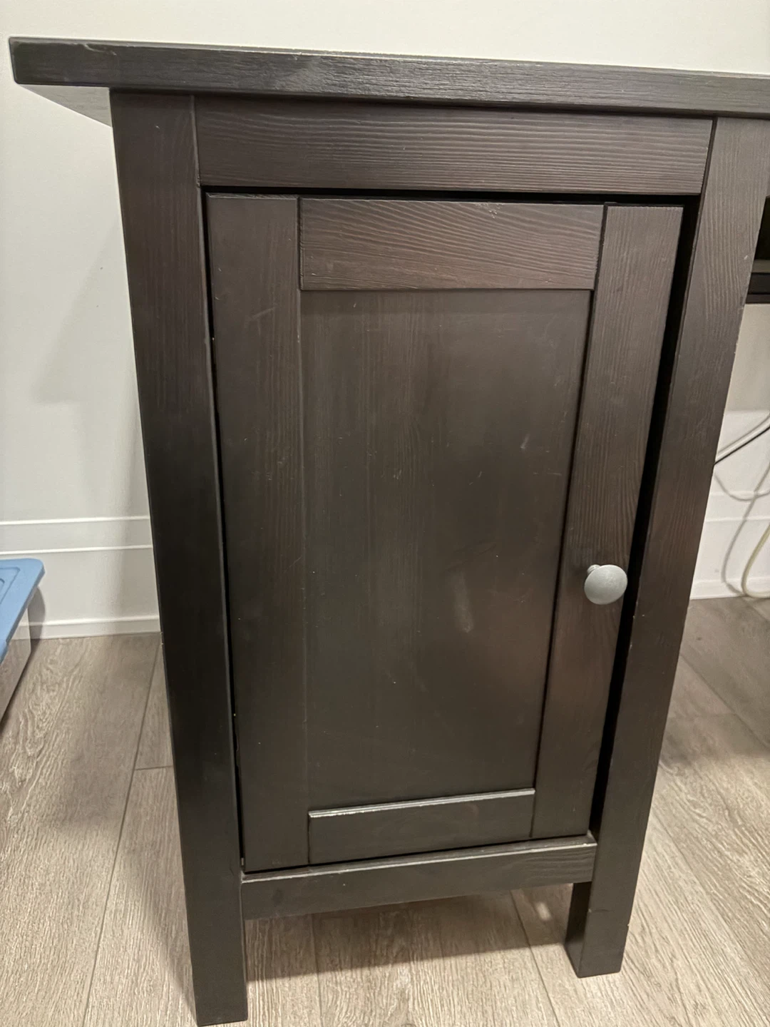 Dark Brown Desk with Storage IKEA - photo 2