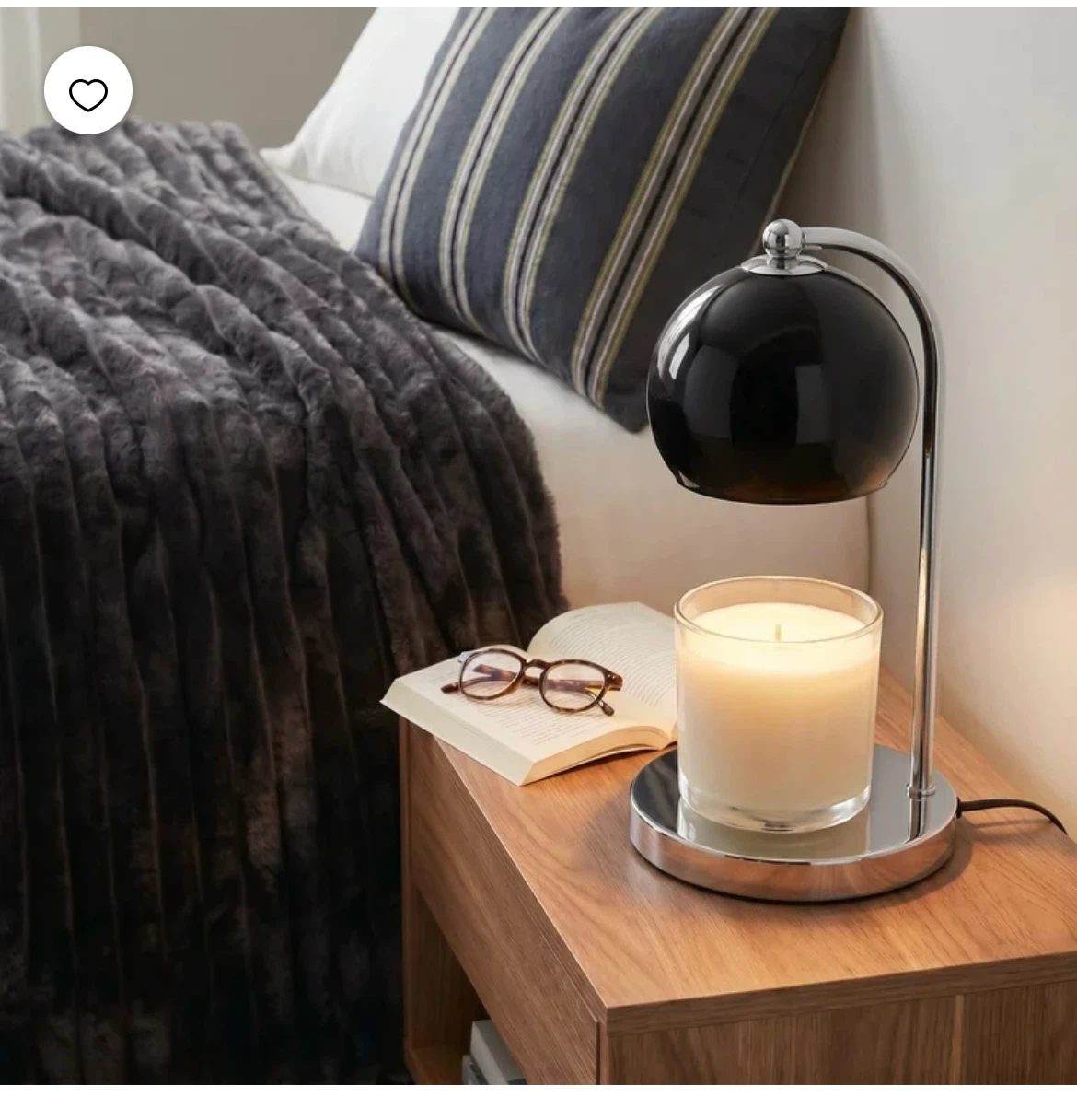 Black Dome Candle Warmer Lamp
