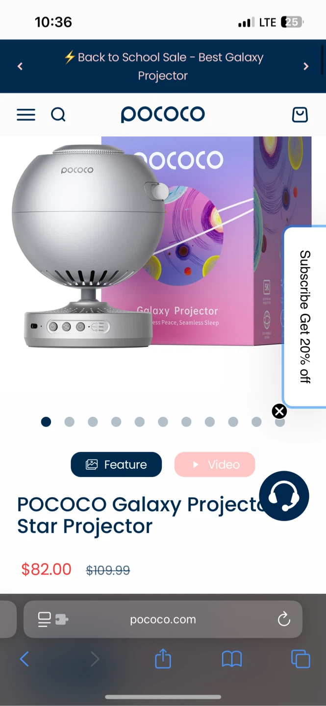 POCOCO Galaxy Projector Star Projector