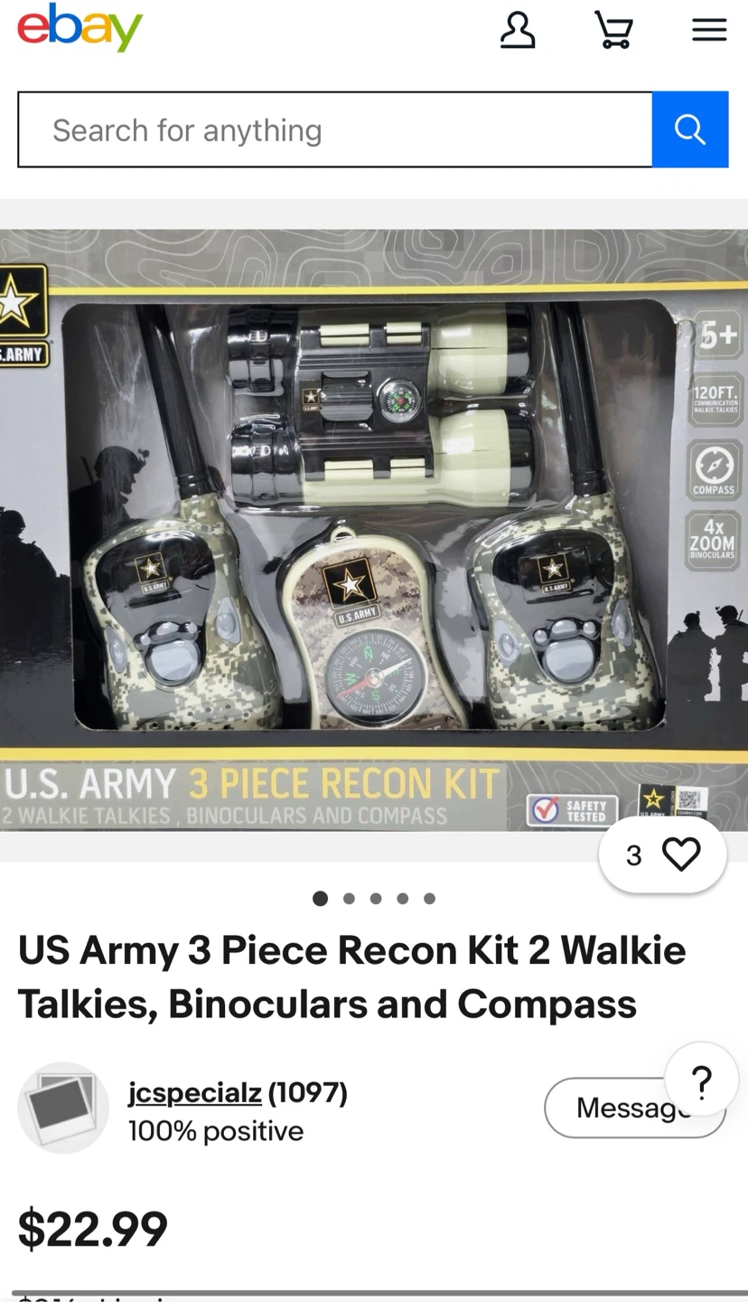 Kids Toys US Army 3 Piece Recon Kit - photo 2