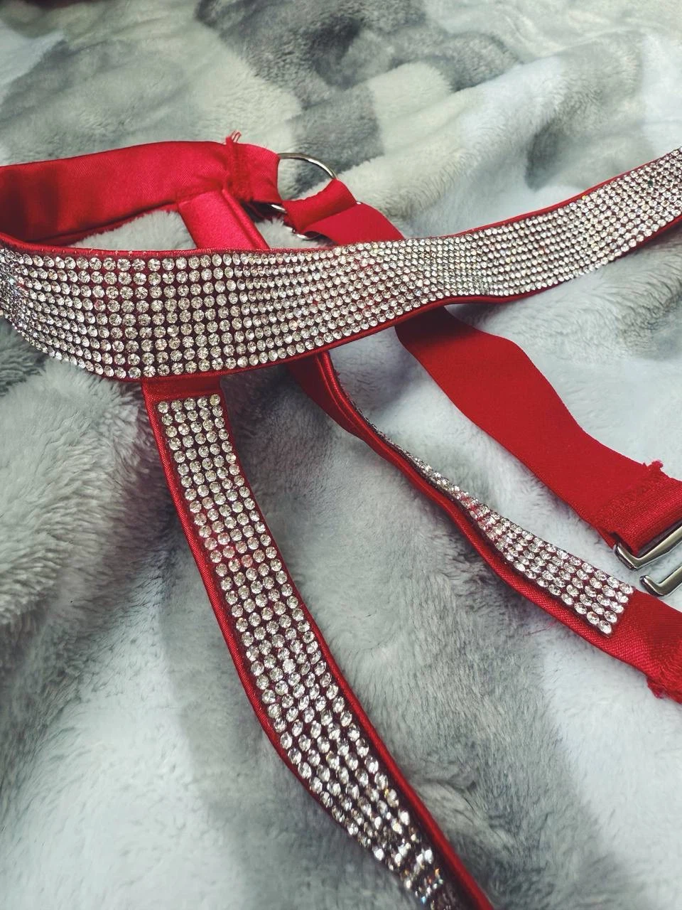 Victoria's Secret Red Rhinestone Garter Belt - photo 3