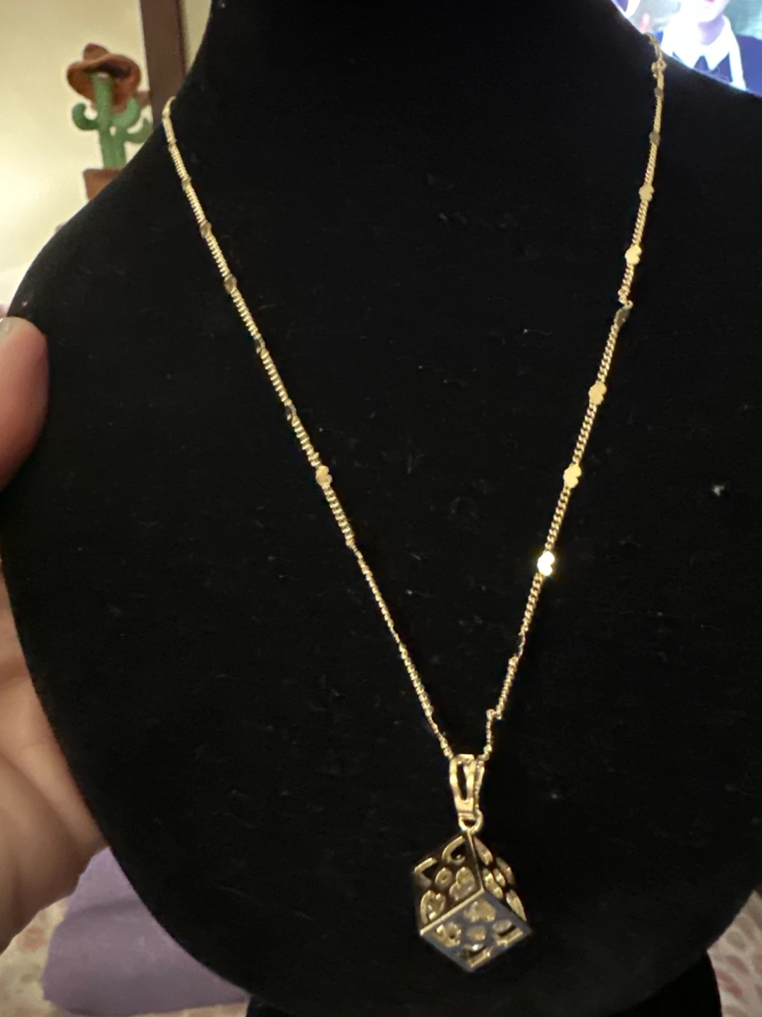 14k Gold laminated Chain Necklace with Pendant