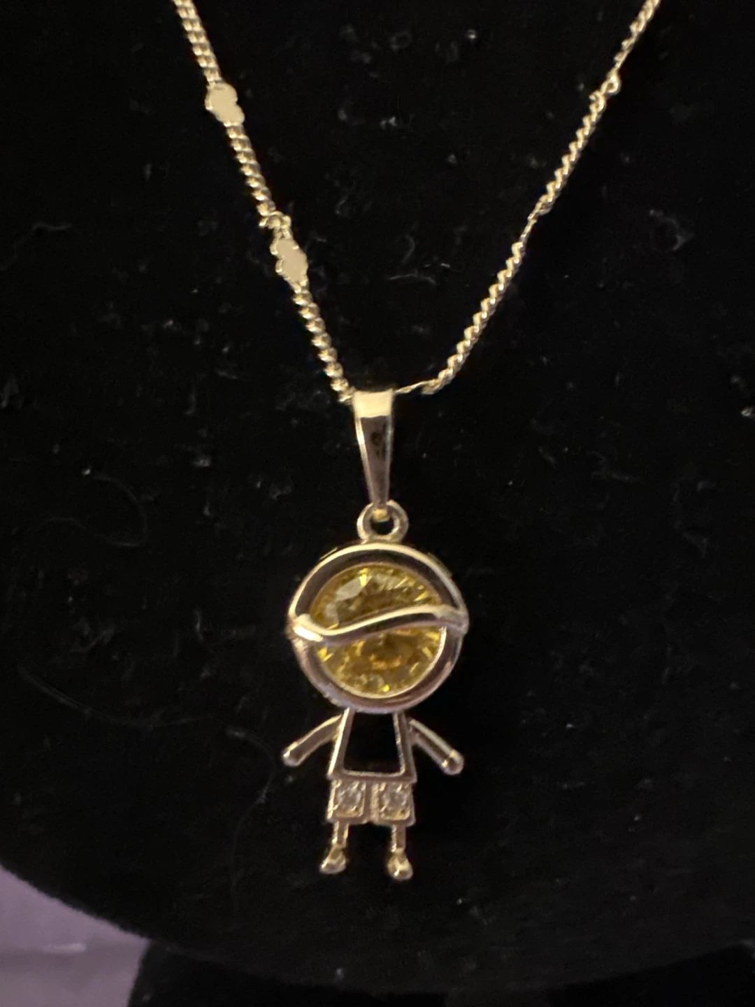 14k Gold laminated Chain Necklace with Pendant - photo 2