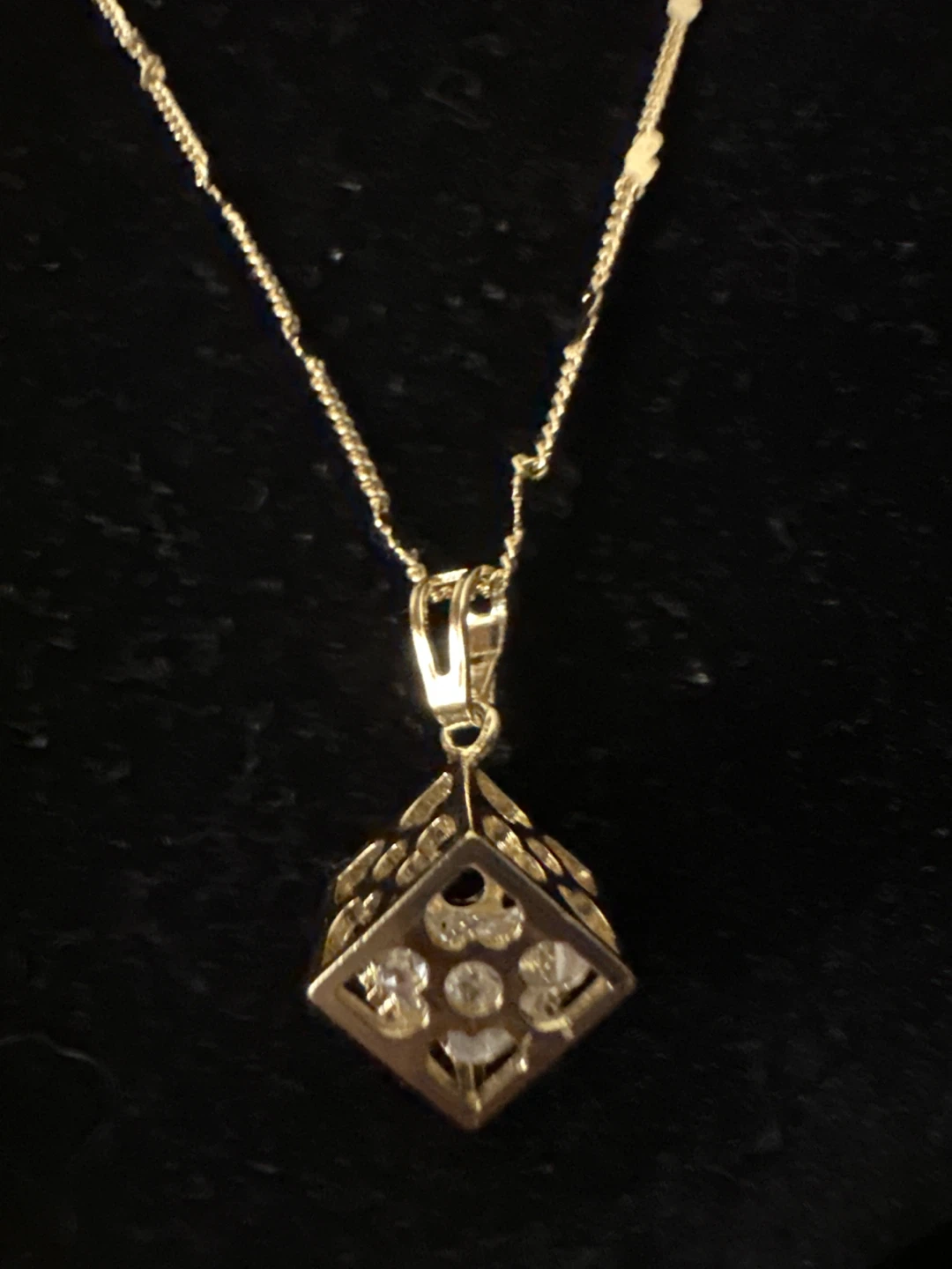 14k Gold laminated Chain Necklace with Pendant - photo 3