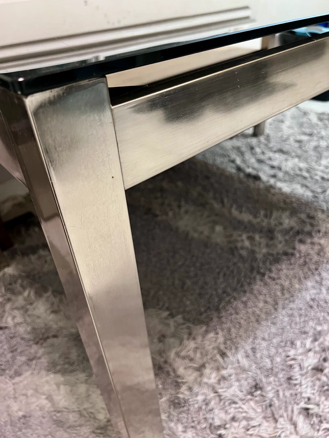 Stainless Steel & Glass Dining Table – Seats 6 - photo 2