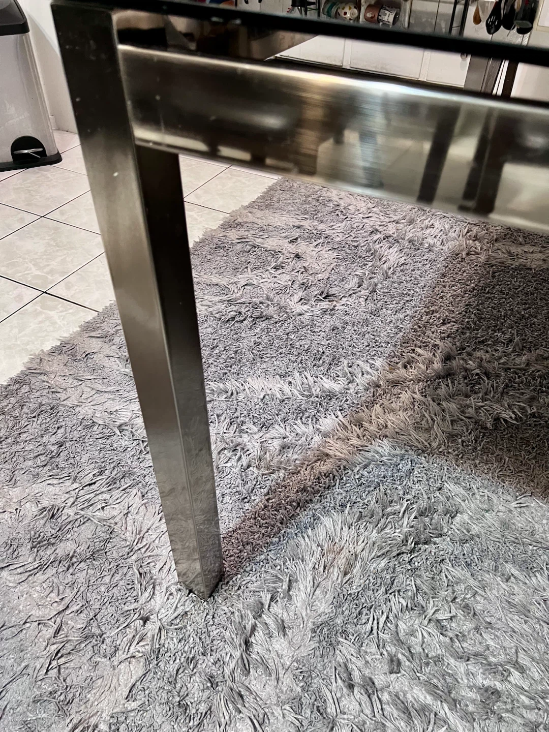 Stainless Steel & Glass Dining Table – Seats 6 - photo 3