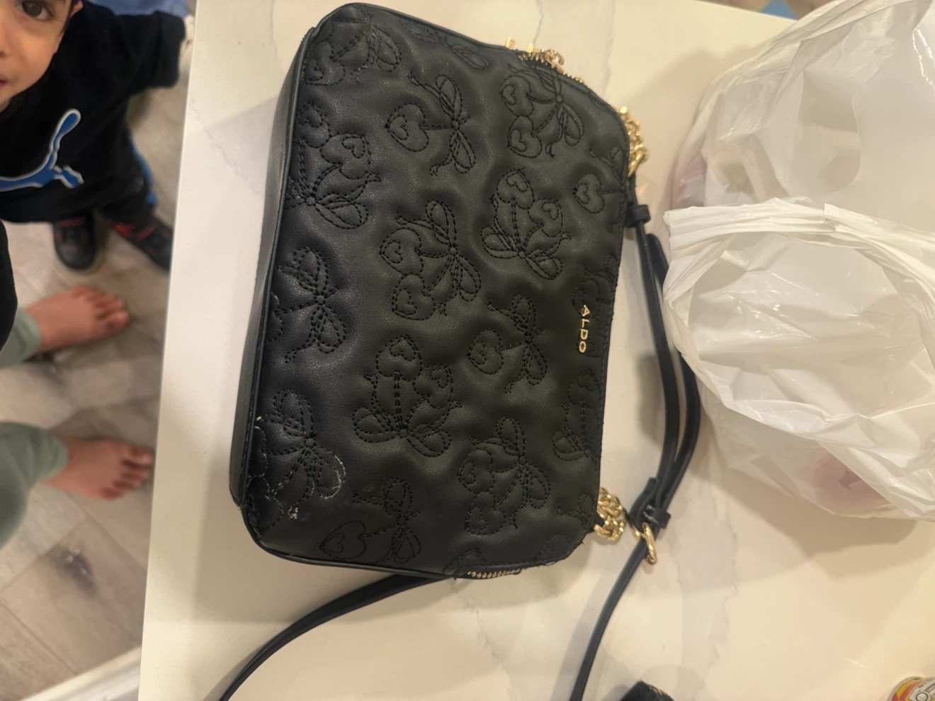 ALDO Black Butterfly Handbag
