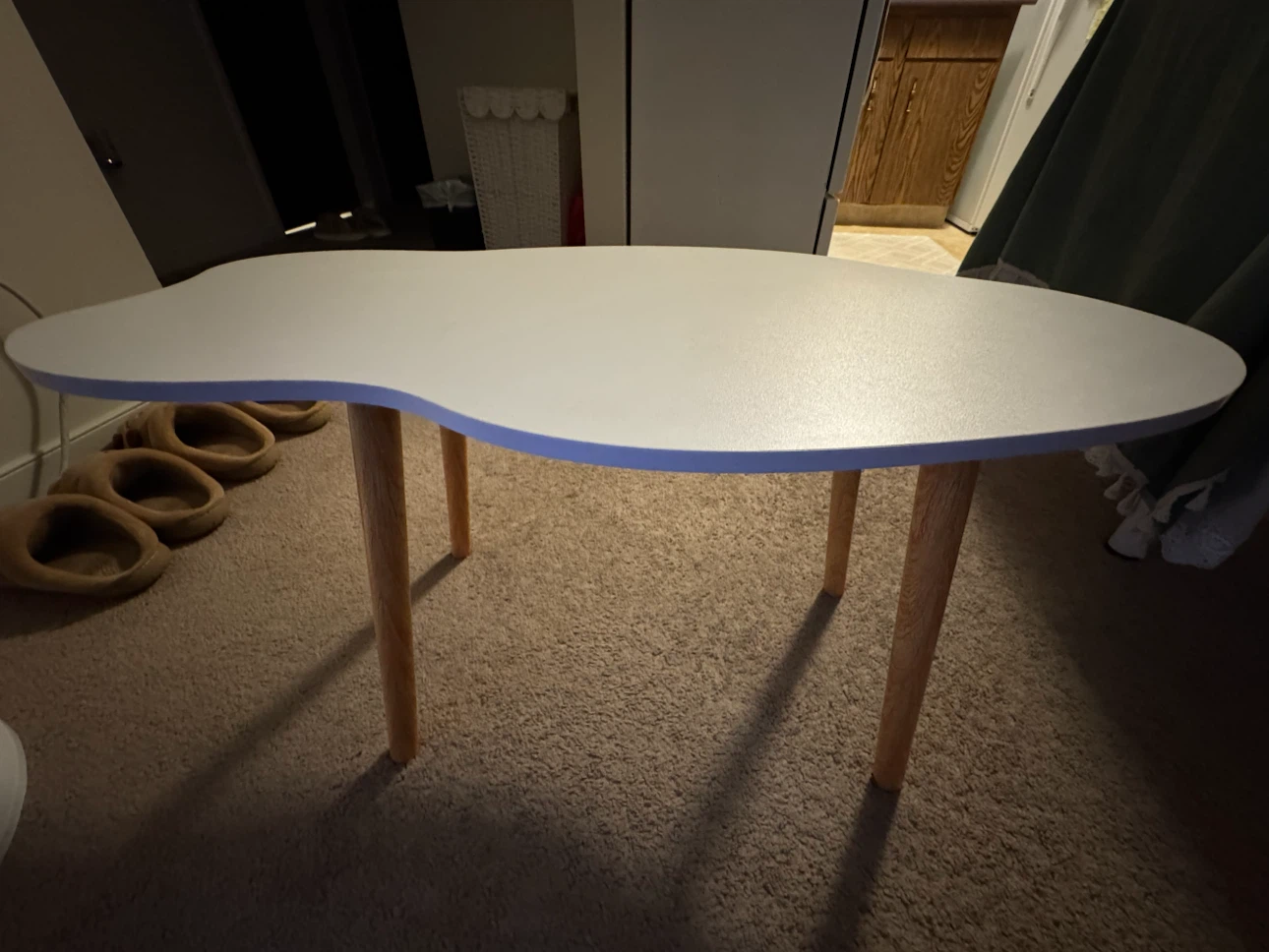 Modern Irregular Shape Coffee Table - White