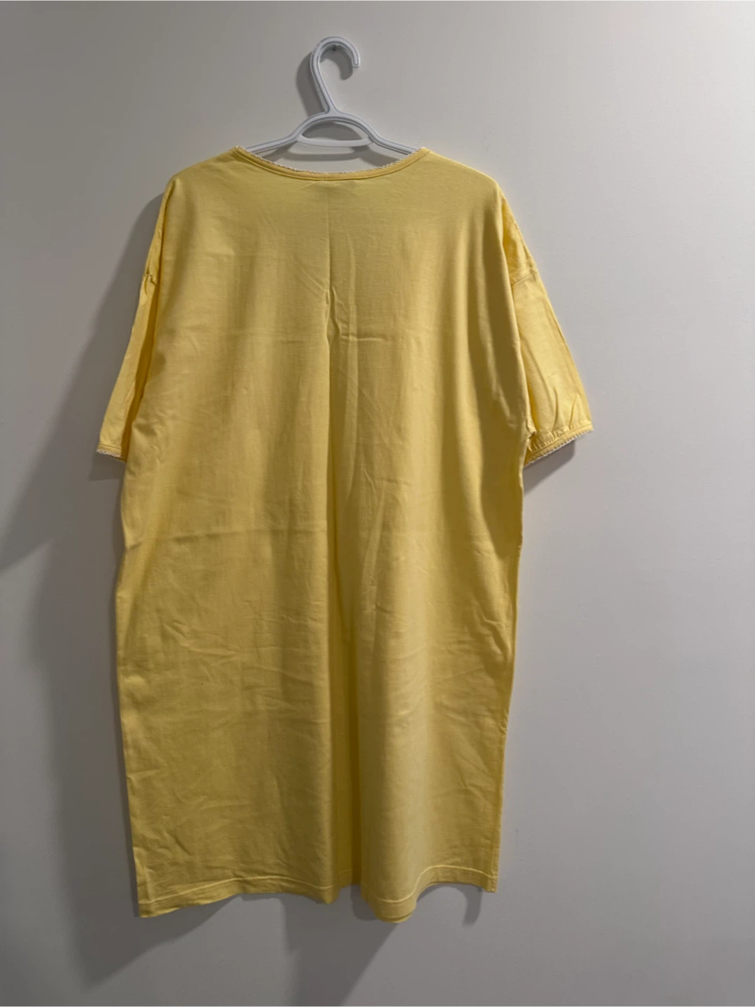 East West Yellow Classic 100% Cotton Nightgown - One Size - photo 2
