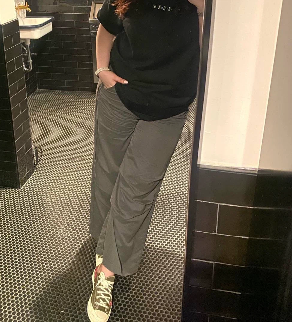Nylon blend grey trousers Zara XL-XXL - photo 3