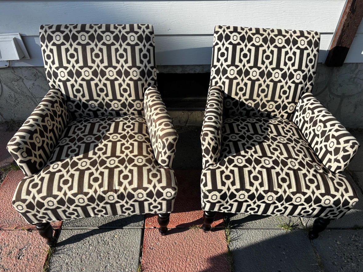 Accent Armchairs with Geometric Pattern - Arm chair