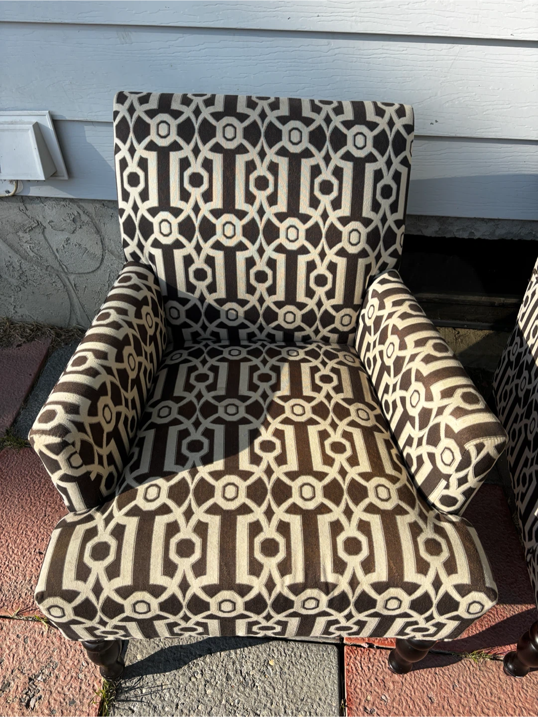 Accent Armchairs with Geometric Pattern - Arm chair - photo 3