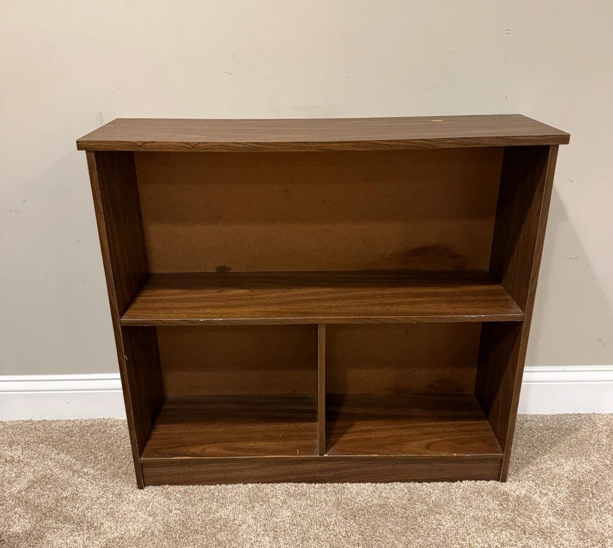 Small Brown Wood Finish Bookshelf