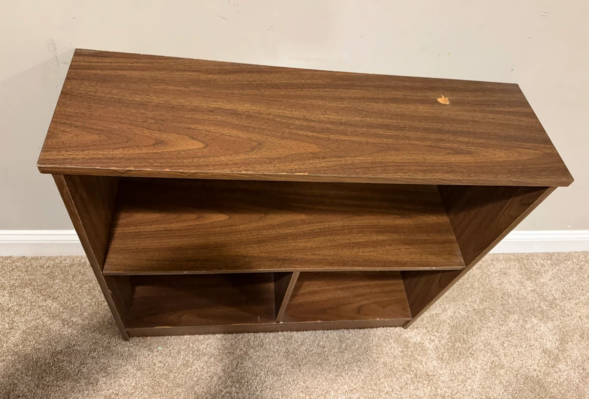 Small Brown Wood Finish Bookshelf - photo 2