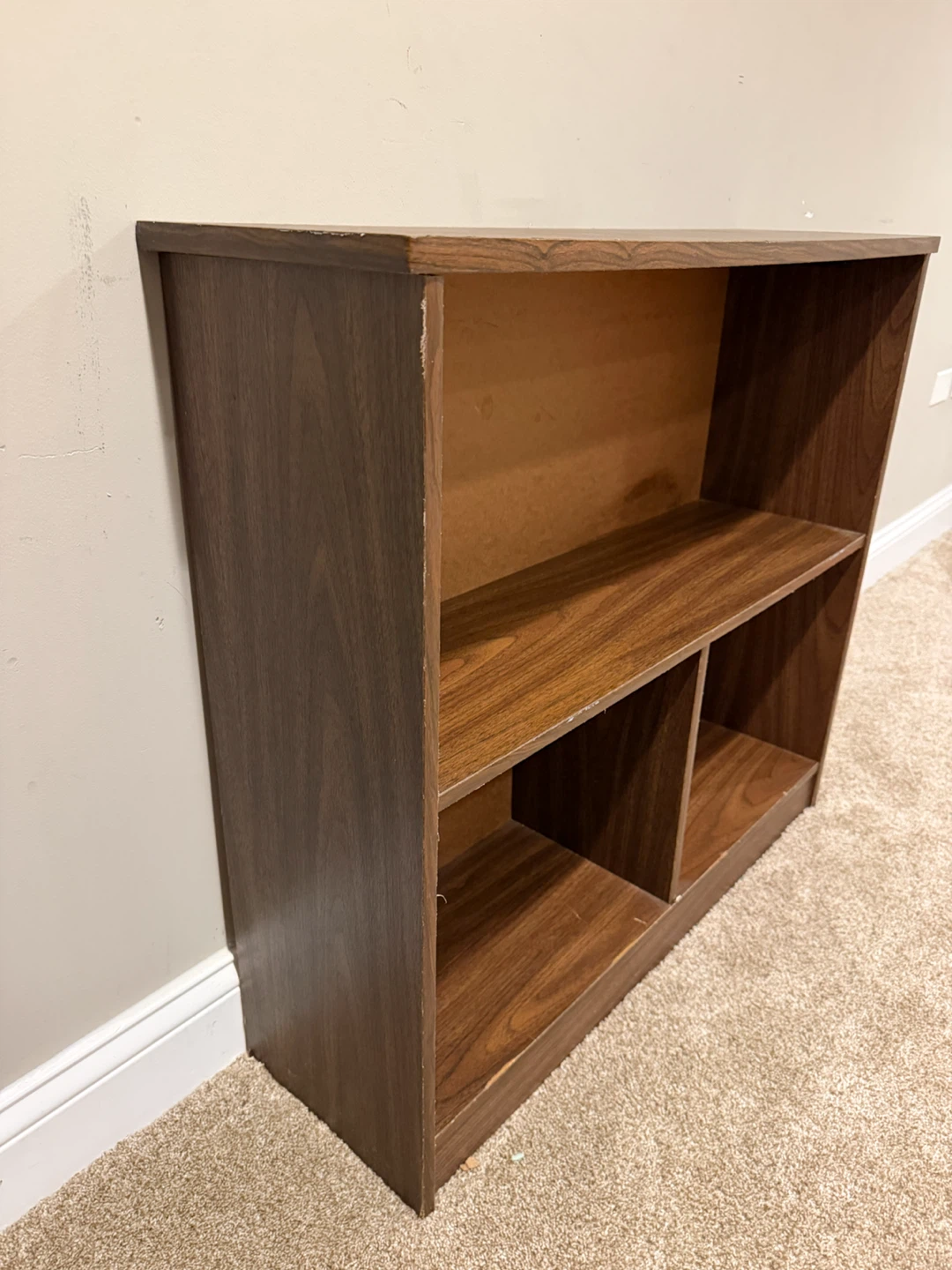 Small Brown Wood Finish Bookshelf - photo 3