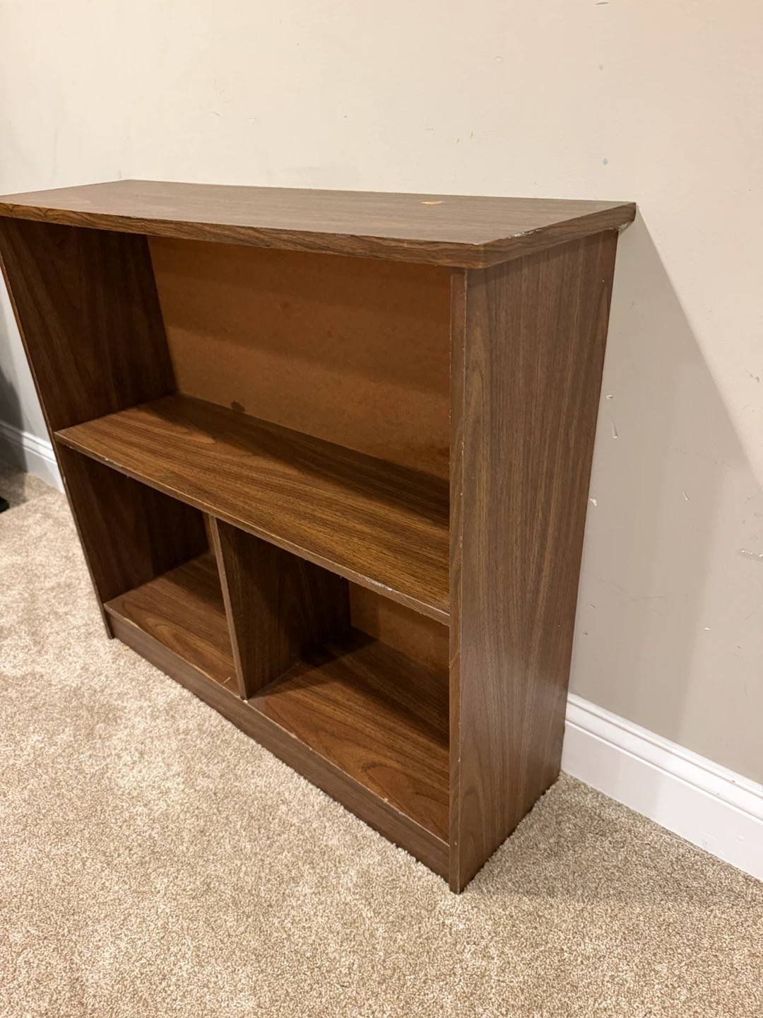 Small Brown Wood Finish Bookshelf - photo 4