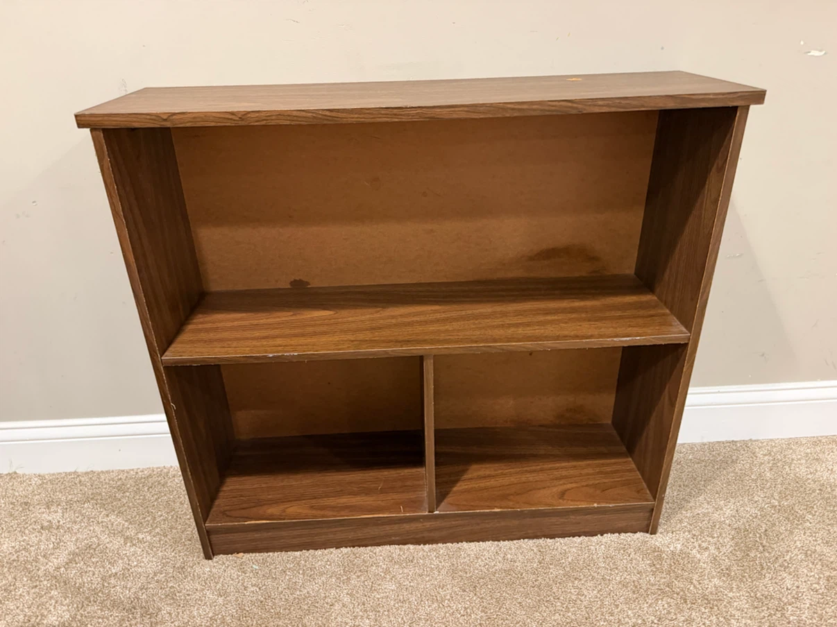 Small Brown Wood Finish Bookshelf - photo 5