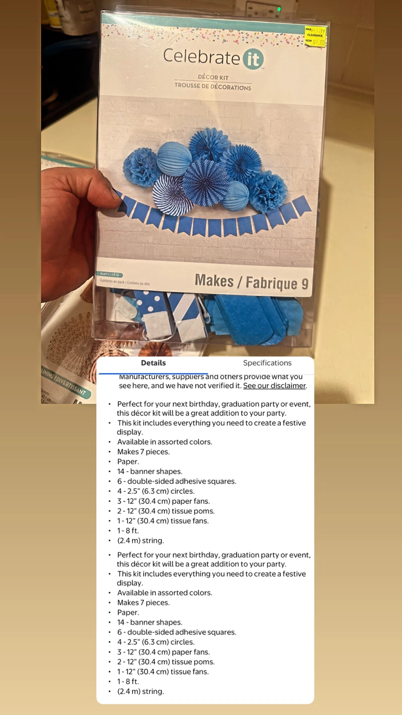 Celebrate It Paper Rosettes Kits - Blue, Pink, and Orange - photo 2